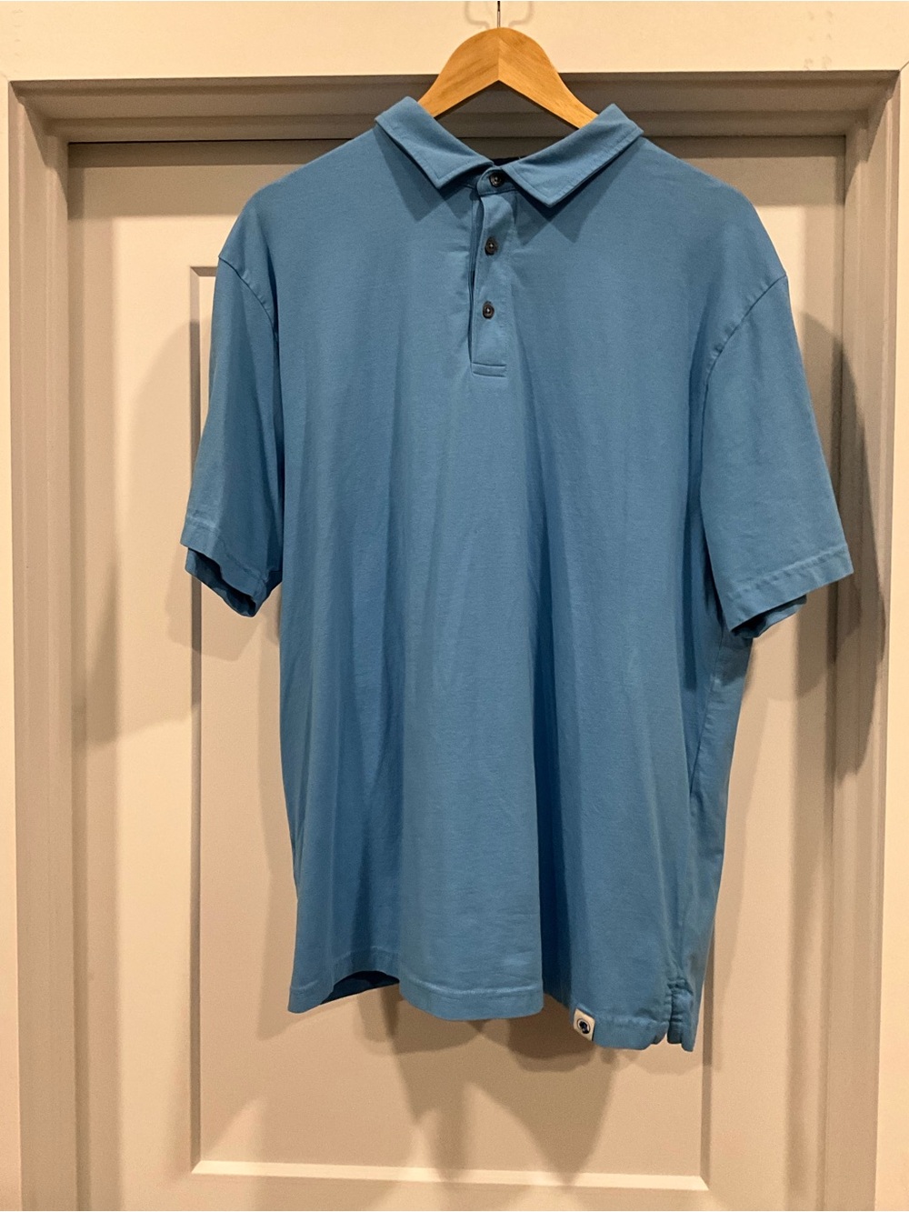 Southern Proper Sky Blue Polo Shirt - Classic Three-Button